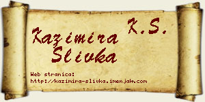 Kazimira Slivka vizit kartica